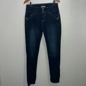 Saza Jeans Women's Skinny Jeans Dark 30" Inseam Blue Size 15